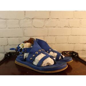 A.S.98 Pacey Sandals Freedom Blue Leather EU39 US 8.5 Handmade Bosnia
